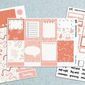 Squiggles and Memos Weekly Kit, Full Box Sticker Kit, Erin Condren, Spring/Summer Planner Spread, Happy Planner Stickers, Bullet Journal