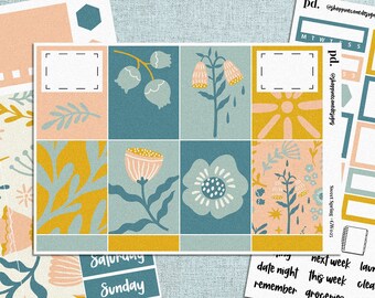 Sweet Spring Florals Weekly Planner Sticker Kit