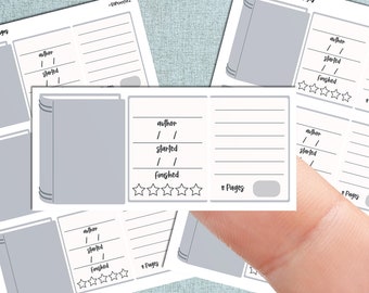 3D Book Rating Sticker: Book Review Journal Stickers