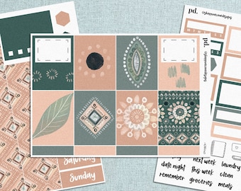 Boho Floral Planner Stickers: Weekly Kit for Erin Condren