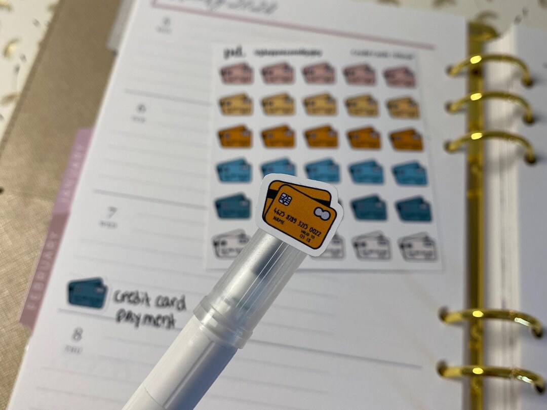 Credit Card Planner Stickers: Bills and Payments, Budget Stickers - Etsy