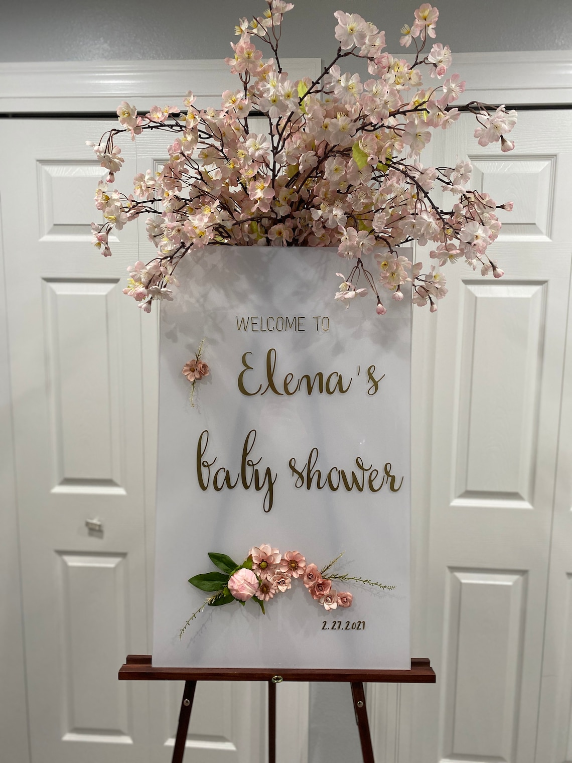 personalized-acrylic-welcome-sign-modern-baby-shower-sign-etsy