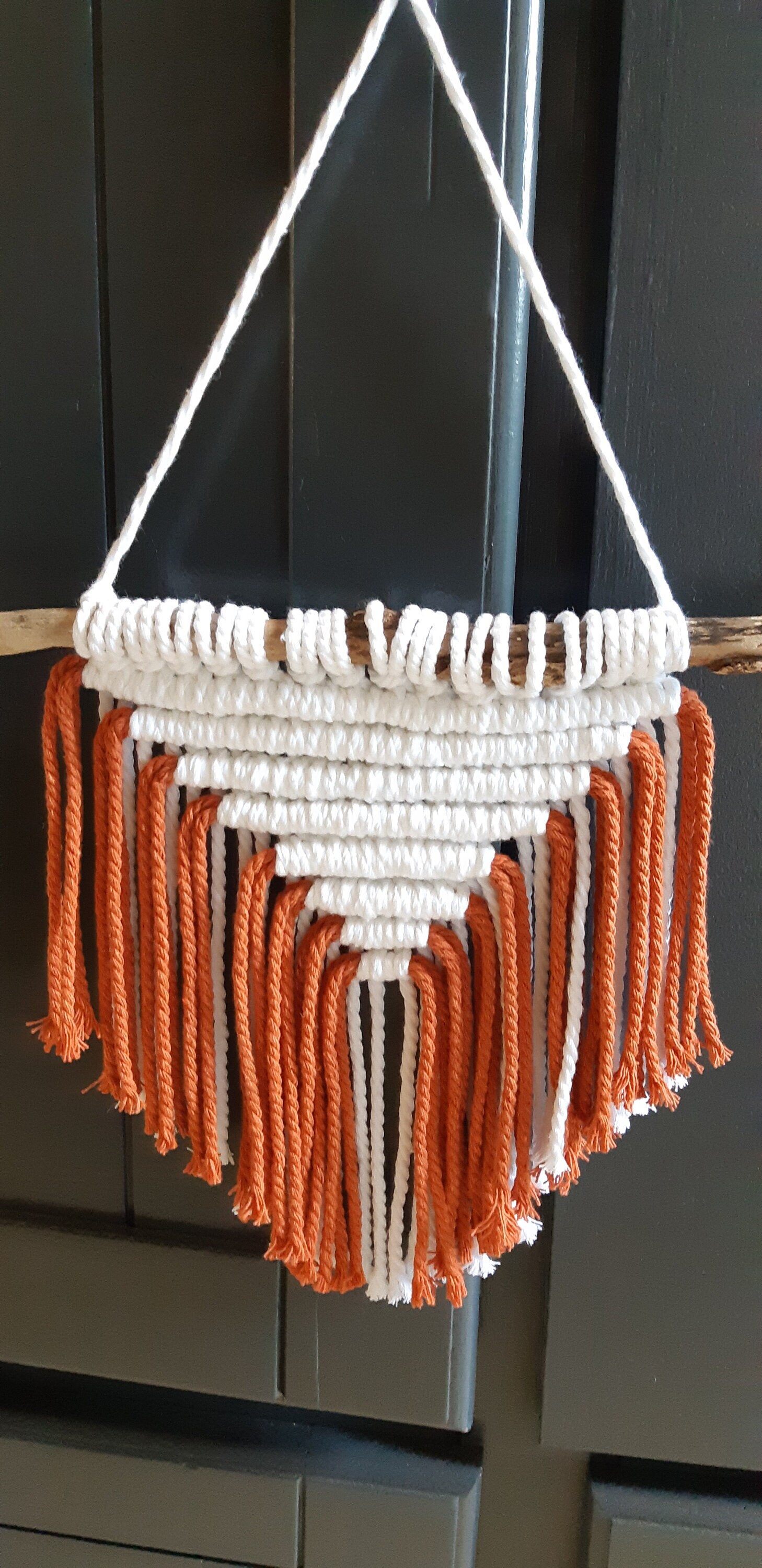 Petite Suspension Murale en Macramé Faite-Main Par Mes Soins, 100% Coton.
