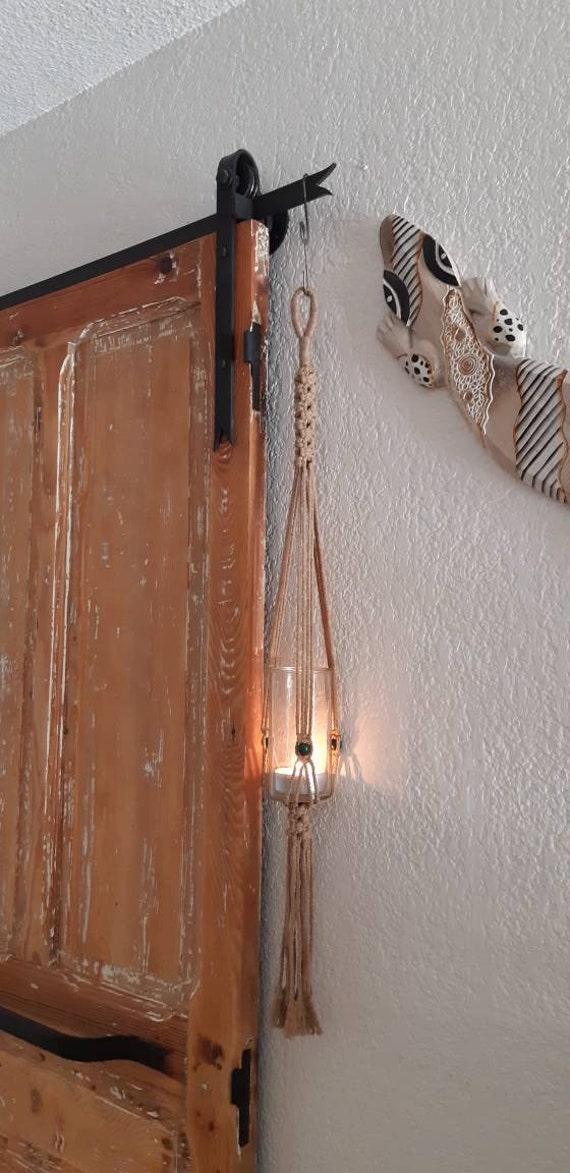 Suspension Pour Plantes en Macramé Faite Par Mes Soins avec Du Coton Recyclé.