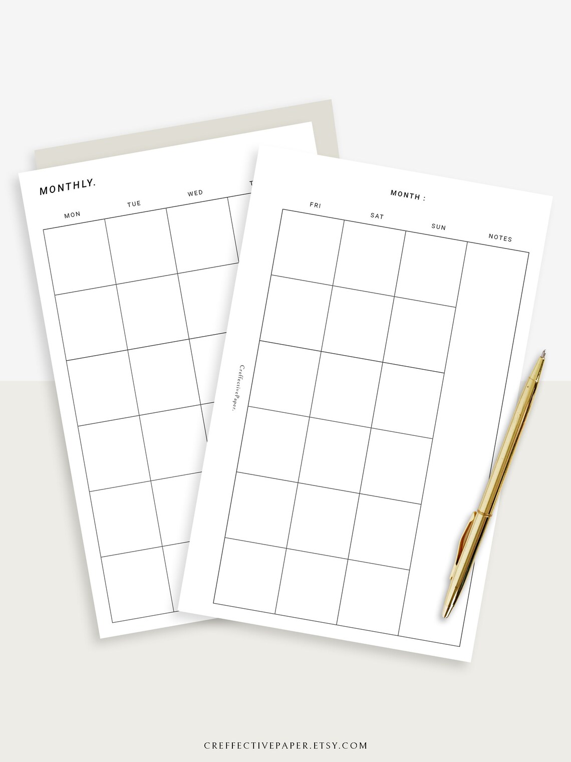 Month on 2 Pages Calendar Printable Franklin Covey Compact Etsy
