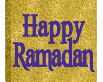 Gold Happy Ramadan Plaque