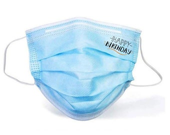 Happy Birthday Disposable face mask for Anniversary Design 3