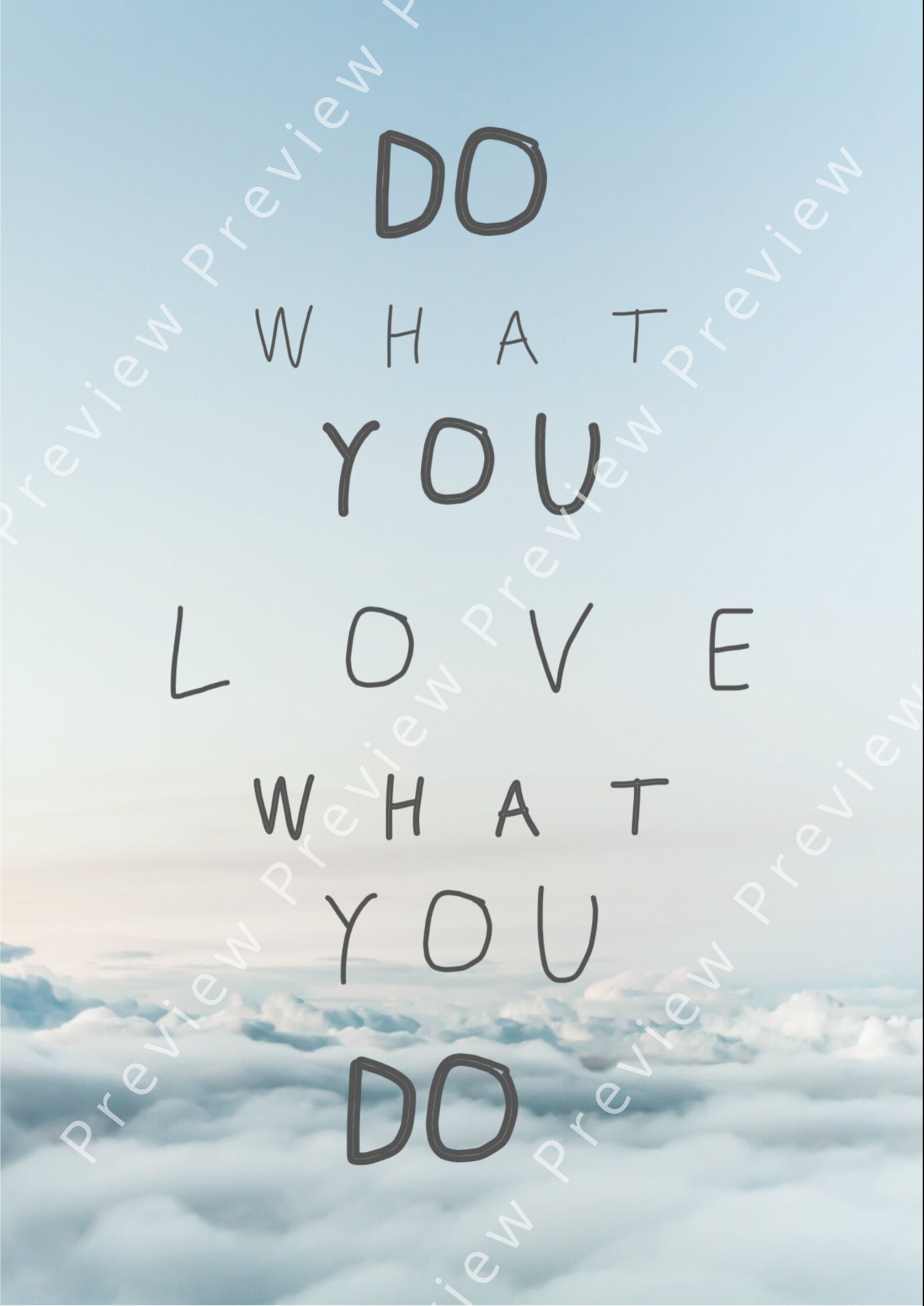 Do what you love print instant download digital phrase home Etsy