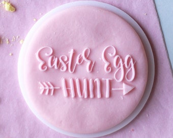 Easter egg hunt embosser, cookie biscuit stamp, cake decorating, fondant icing.