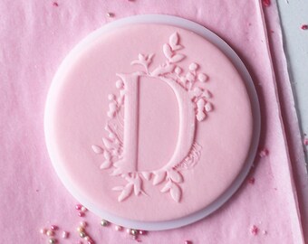 Stylish D Letter embosser, cookie biscuit stamp, cake decorating, fondant icing.