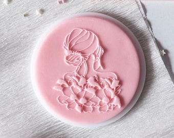 Bride embosser, cookie biscuit stamp, cake decorating, fondant icing.