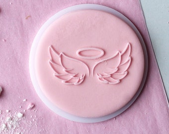 Angel's wings embosser, cookie biscuit stamp, cake decorating, fondant icing.