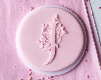 Stylish J Letter embosser, cookie biscuit stamp, cake decorating, fondant icing.