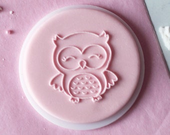 Cute Owl embosser, cookie biscuit stamp, cake decorating, fondant icing.