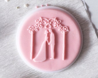 The happy couple embosser, cookie biscuit stamp, cake decorating, fondant icing.