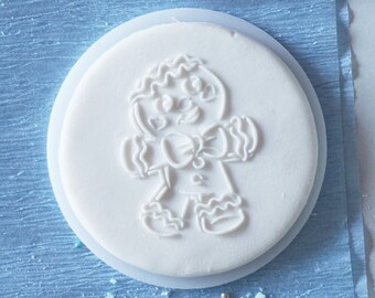 Gingerbread Man embosser, cookie biscuit stamp, cake decorating, fondant icing.