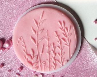 Meadow (style2) embosser, cookie biscuit stamp, cake decorating, fondant icing.