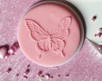 Elegant butterfly embosser, cookie biscuit stamp, cake decorating, fondant icing.