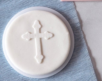 Communion gothic cross embosser, cookie biscuit stamp, cake decorating, fondant icing.