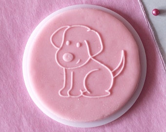 Cute dog embosser, cookie biscuit stamp, cake decorating, fondant icing.