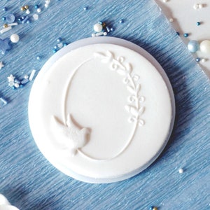 Dove and frame embosser, cookie biscuit stamp, cake decorating, fondant icing. image 1