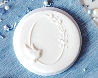 Dove and frame embosser, cookie biscuit stamp, cake decorating, fondant icing.