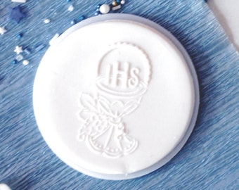 Decorative wafer ihs cup in the rim embosser, cookie biscuit stamp, cake decorating, fondant icing.