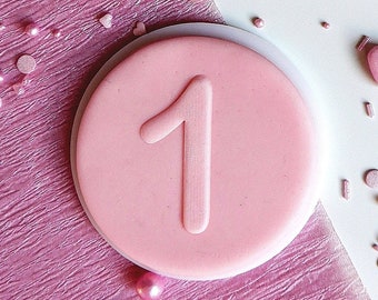 Number one embosser, cookie biscuit stamp, cake decorating fondant icing.