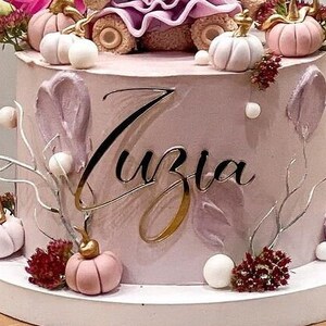 Nome personalizzato della decorazione laterale della torta Versione Funky Decorazione laterale per torta personalizzata Decorazioni per torte per il compleanno Decorazione di compleanno immagine 3