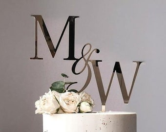 Personalised Initials for the cake topper l Wedding initials on a cake l Initiale Hochzeit Cake Topper | Topper Initials CLASSIC version