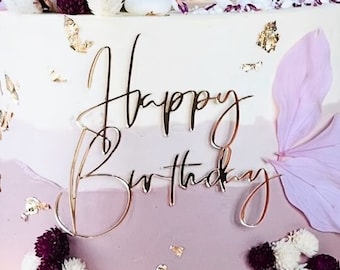 Cake Side Decor &quot;Happy Birthday&quot; Artistic Version | Birthday Cake Decoration | Happy Birthday Cake Decor