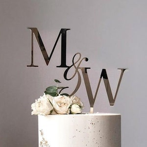 Personalized Initials for the cake topper l Wedding initials on a cake l Initiale Hochzeit Cake Topper | Topper Initials CLASSIC version
