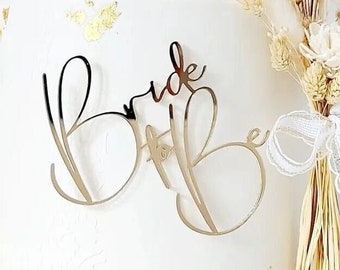 Cake Side Decor &quot;Bride to be&quot; Artistic Version | Cake Side Decor For Bridal Party | Wedding Cake Decor