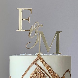 Personalized Initials for the cake topper l Wedding initials on a cake l Initiale Hochzeit Cake Topper Topper Initials CLASSIC version image 3