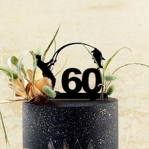 Cake Topper Angler + any number | Angler on the cake | A cake with an angler | Birthday topper for the angler