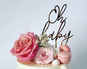 Cake Topper "Oh baby" Modern Version | Cake Decoration For Baby Shower | Birthday Cake Topper| Oh baby Cake Topper