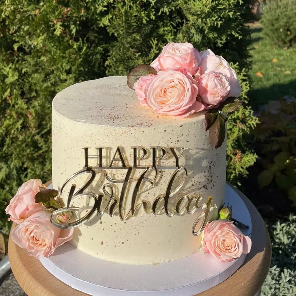 Cake Side Decor HAPPY Birthday | Cake Side Decoration Happy