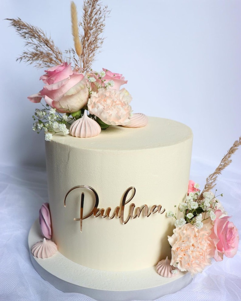 Nome personalizzato della decorazione laterale della torta Versione Funky Decorazione laterale per torta personalizzata Decorazioni per torte per il compleanno Decorazione di compleanno immagine 5