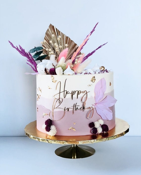 Decoro Laterale Torta Happy Birthday Versione Artistica Decorazione torta  di compleanno Decorazione torta di buon compleanno -  Italia