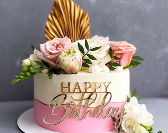 Cake Side Decor HAPPY Birthday | Cake Side Decoration Happy