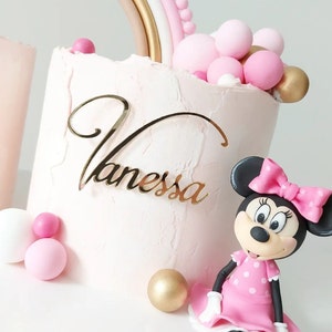 Decoración de pastel de nombre personalizado l Placa de nombre de pastel l Decoración de pastel de nombre Nombre de pastel decorativo imagen 1