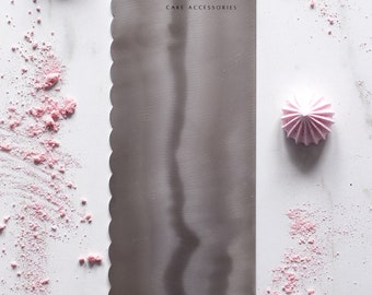 High Metal Cake Scraper | Stainless steel | Double-sided cake scraper| Icing Fondant Smoother | Cake Smoother | Metal Cake Combs
