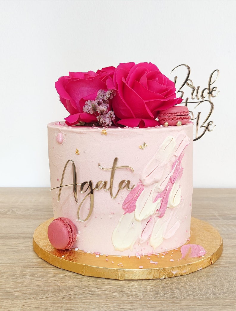 Personalized Cake Side Decor Name Funky Version Cake Side Decor Personalized Cake Decor For Birthday Birthday Decor image 1