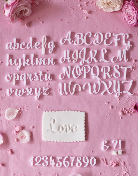 MINI Cake Alphabet CUTE Letters Cake Craft Stencil Number Cake Decorating  Fondant Icing 