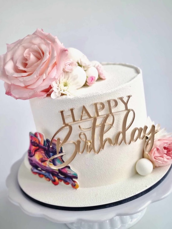 Cake Side Decor HAPPY Birthday | Cake Side Decoration Happy