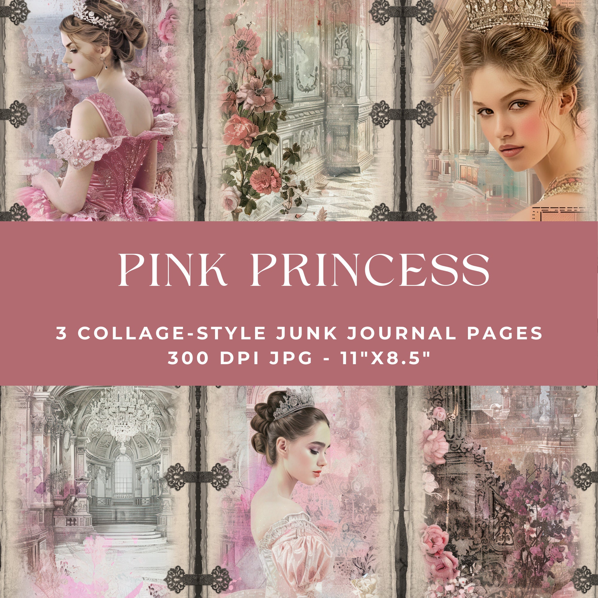 Princess Junk Journal Page, Junk Journal Kit, Printable Journal ...