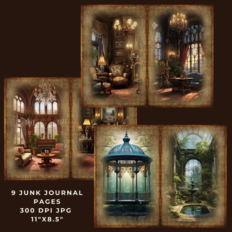 Victorian Home Junk Journal Pages, Journal Printable, Instant Download ...