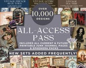 Whole Shop Bundle Junk Journal, Junk Journal Kit, Entire Shop Junk Journal, Digital Paper, Journal Printable, All Access Pass, Entire Store