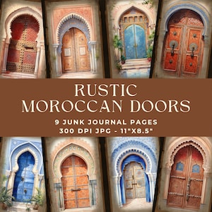 Pages de journal indésirable pour les portes du Maroc, kit de journal indésirable, journal rustique, téléchargement numérique, journal à imprimer, journal indésirable pour la porte, créations artisanales en papier