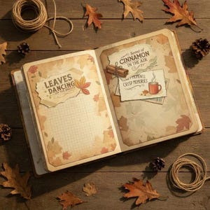 Palabras para diario basura de cosecha otoñal, frases para diario de otoño, imprimibles para diario basura, efímeras imprimibles, palabras y frases para scrapbooking digital imagen 4